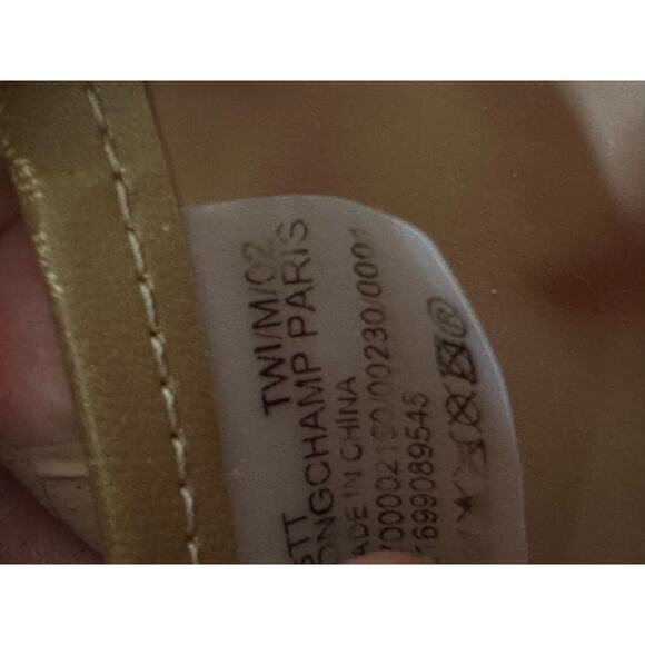 Longchamp Le Pliage Original Backpack Brown Red Nylon Leather Travel Bag Logo - Picture 12 of 15